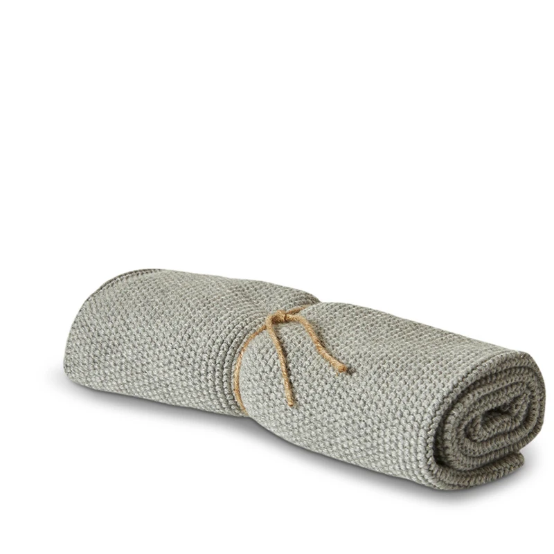 Køkkenhåndklæde Strik 60x40 Cm Grå 3 Køkkenhåndklæde Strik 60x40 Cm Grå