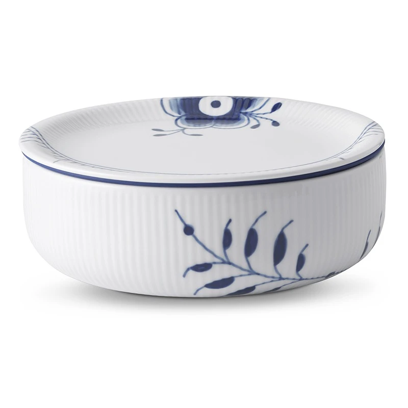 Royal Copenhagen Blå Mega Riflet Opbevaringskrukke 1,4 L 3 Royal Copenhagen Blå Mega Riflet Opbevaringskrukke 1,4 L