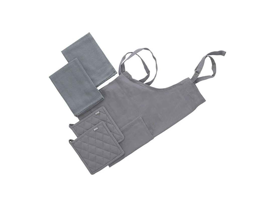 Bastian Tekstiler Tekstilsæt 5 Dele Lys Grå 3 Bastian Tekstiler Tekstilsæt 5 Dele Lys Grå