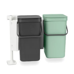Brabantia Sort & Go Indbygningsmodul Grey/jade Green 2 X 12 Liter