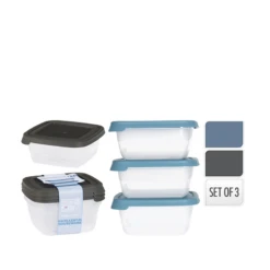 KOOPMAN Opbevaringsssæt 3 X 500 Ml Assorteret