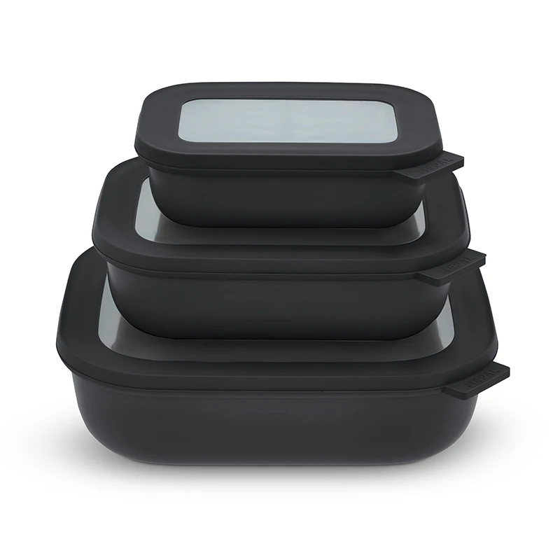 Mepal Cirqula Skålesæt Med Låg Lav Sort 3 Mepal Cirqula Skålesæt Med Låg Lav Sort