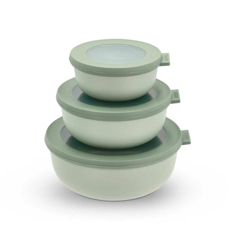 Mepal Cirqula Skålesæt Med Låg Lav Nordic Sage 3 Mepal Cirqula Skålesæt Med Låg Lav Nordic Sage