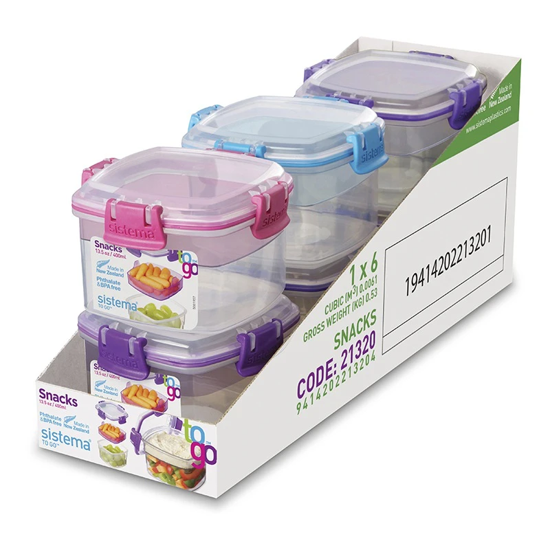 Sistema Snack To Go Assorteret 400 Ml 3 Sistema Snack To Go Assorteret 400 Ml