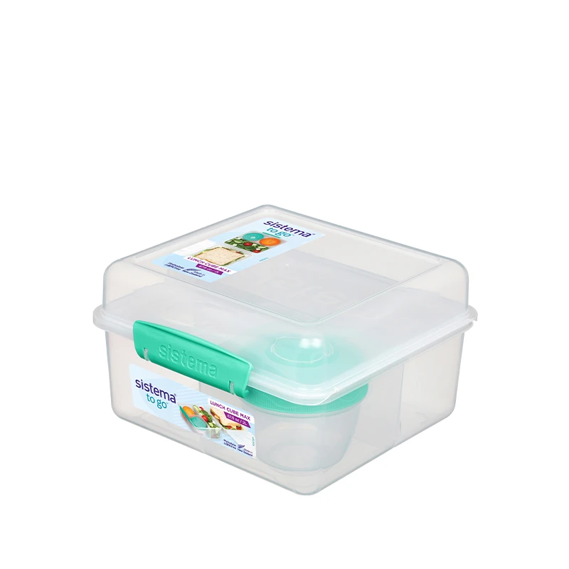 Sistema Lunch Cube Max To Go Med Bæger Mint 3 Sistema Lunch Cube Max To Go Med Bæger Mint