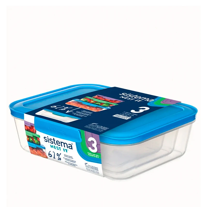 Sistema Nest It Opbevaringsbokse 3 Stk. 3 Sistema Nest It Opbevaringsbokse 3 Stk.